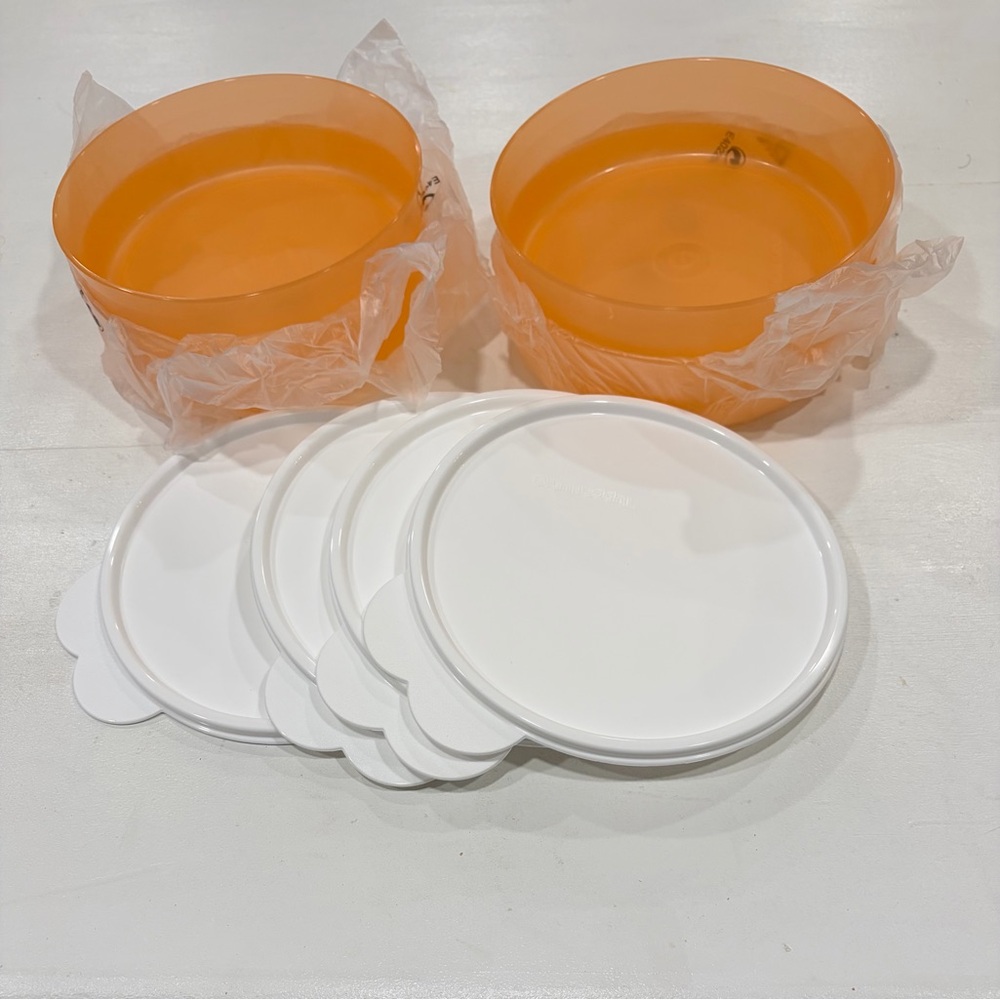 Tupperware #1405 Set of 4 Container with White Lid